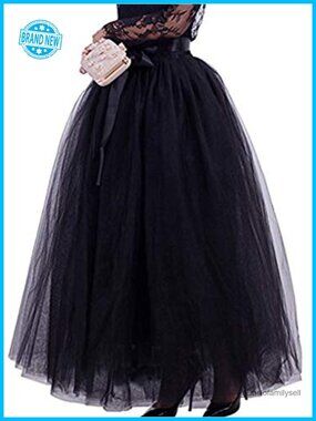 Plus Size Tulle Maxi A-Line Tutu Skirt Wedding Party Formal